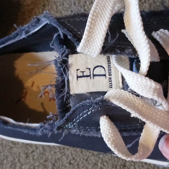 ED Ellen DeGeneres Eda-Doren Sneaker Blue/Grey Size 8.5 - Picture 2 of 7